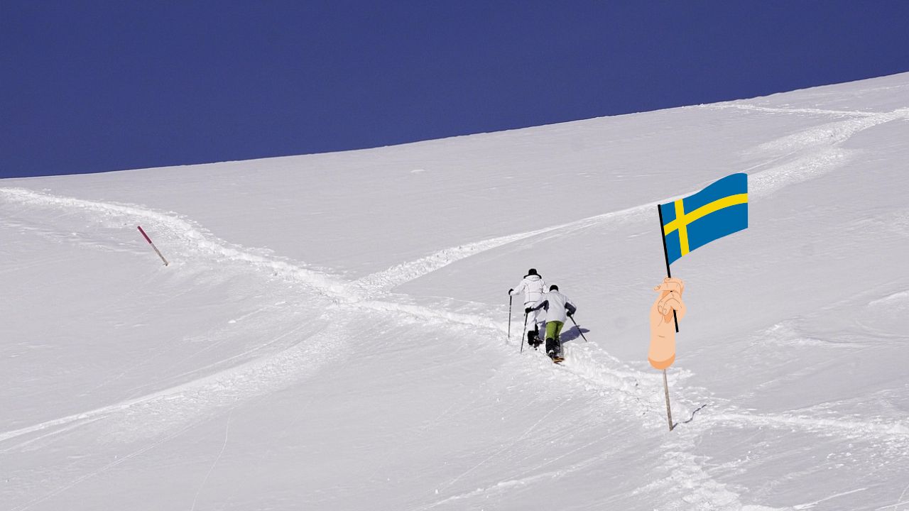 Snöskovandring i norra Sverige